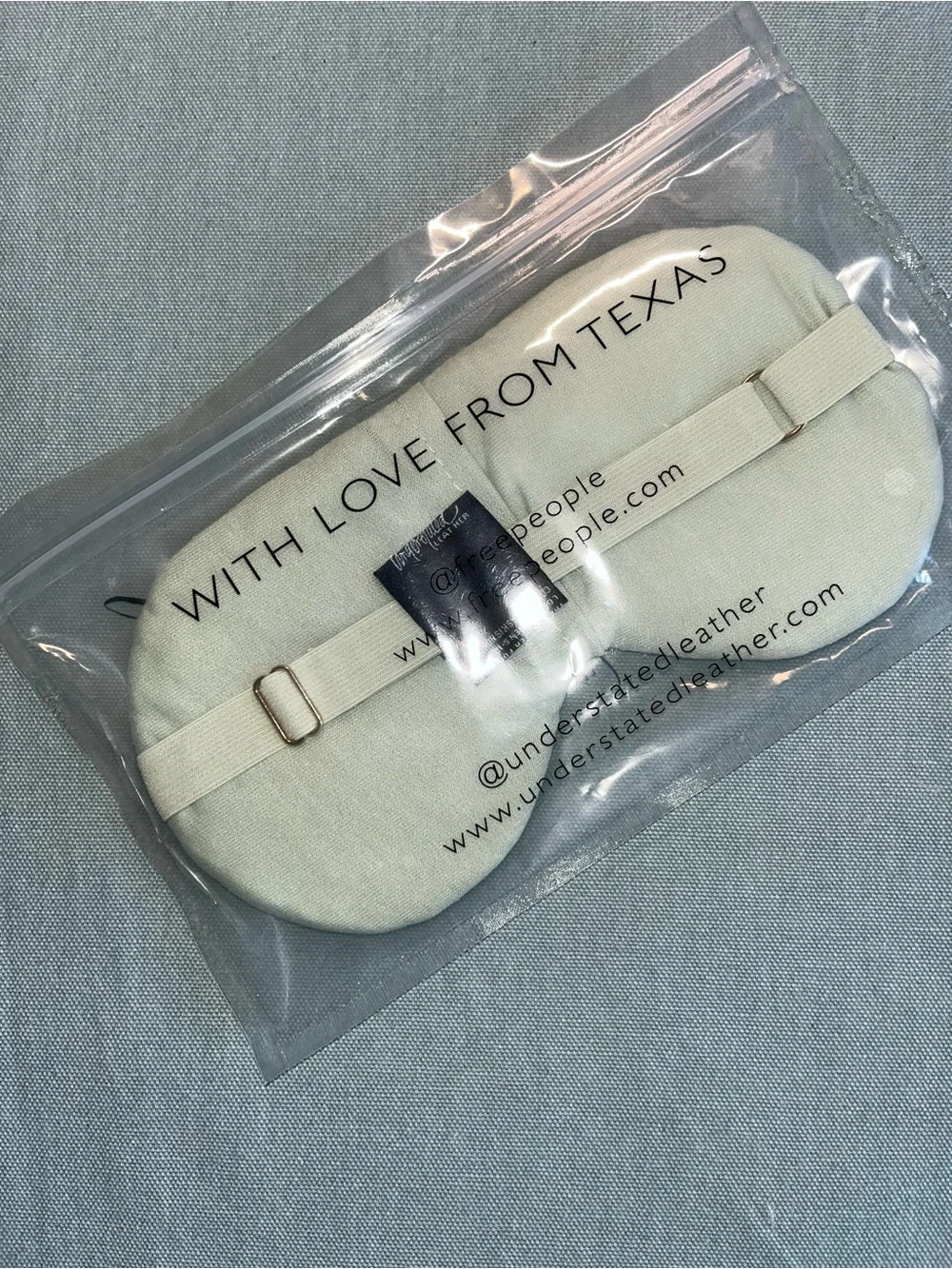 Free People Cream Sleep Mask with Adjustable Strap